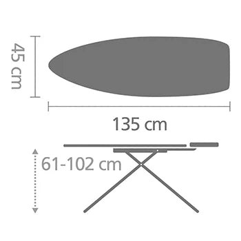 Ironing Board D- 135 x 45 cm for Steam Iron & Generator- Various Options