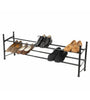 Extendable Shoe Rack 2 Tier Black