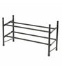 Extendable Shoe Rack 2 Tier Black