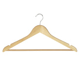 Pack of 2 hangers with natural bar for shirts and pants