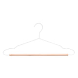 Wooden and metal hanger with bar - White