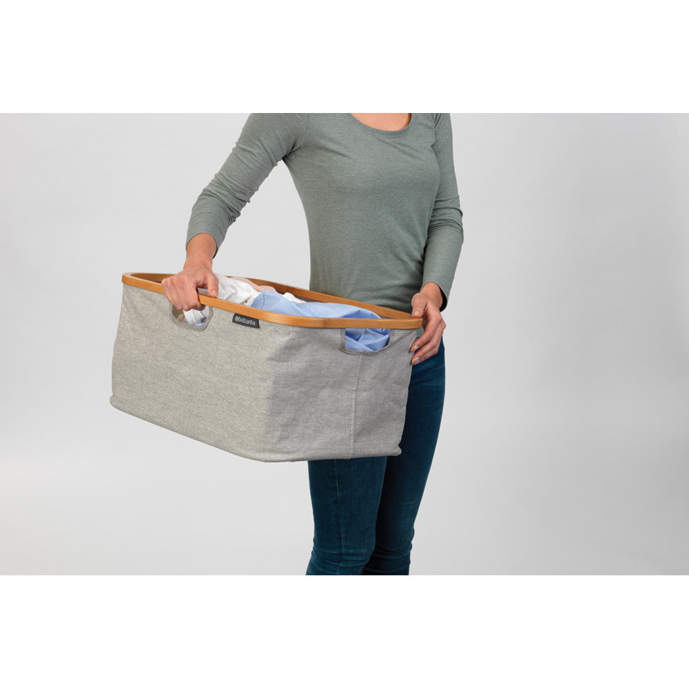 Foldable Laundry Hamper 40L Grey - The Organised Store