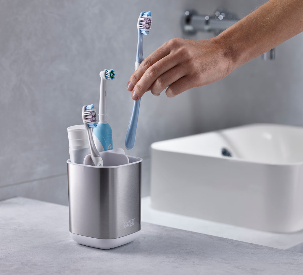 Steel Toothbrush Caddy Small or Large