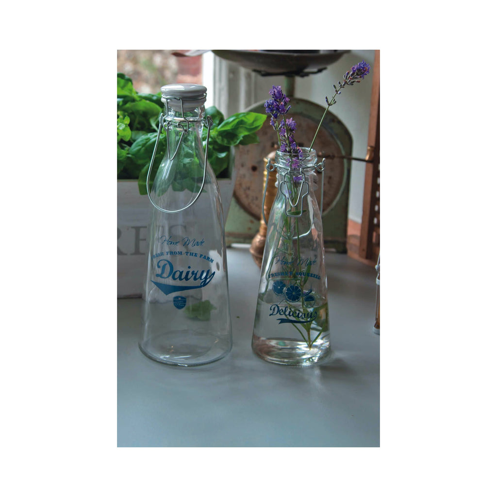 Home Made Traditional 1 Litre Glass Bottle / Vase