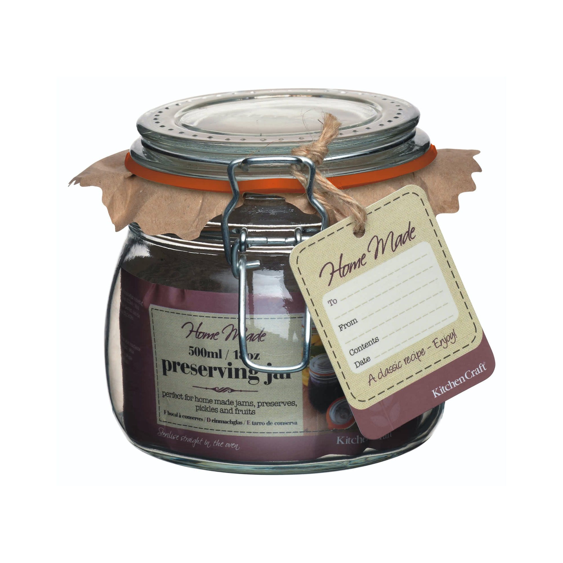 Home Made Glass Preserving Jar - Various Sizes - The Organised Store