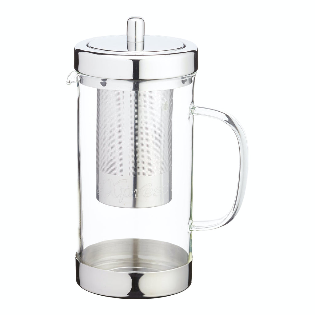Le’Xpress Stainless Steel and Glass Infuser Teapot 1L/6 Cup