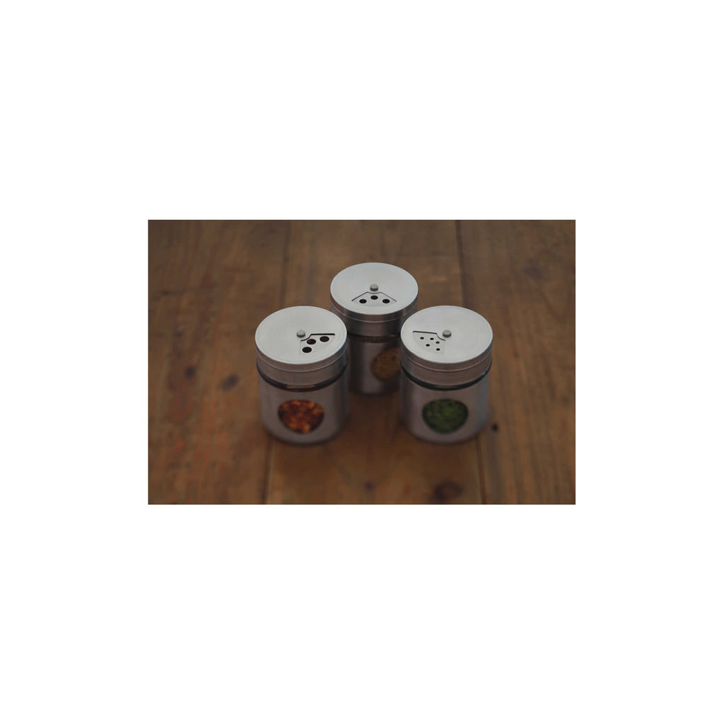 6 Stainless Steel Spice Jars