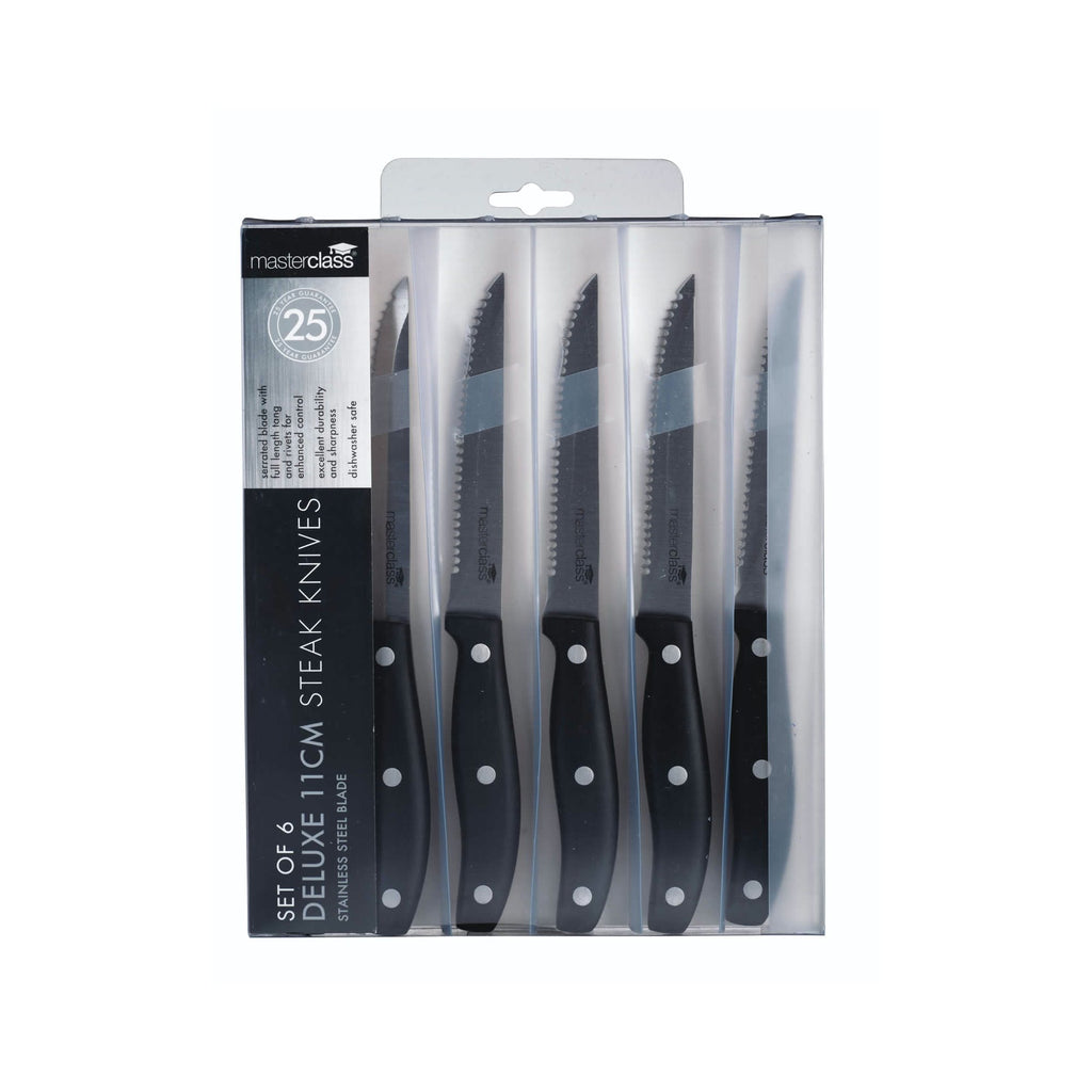 MasterClass Deluxe 6 Piece Steak Knife Set