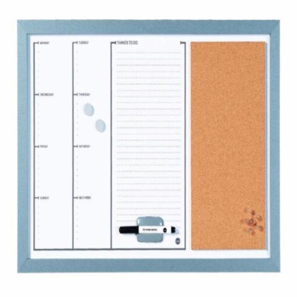 Magnetic Week Planner Board With Cork - The Organised Store