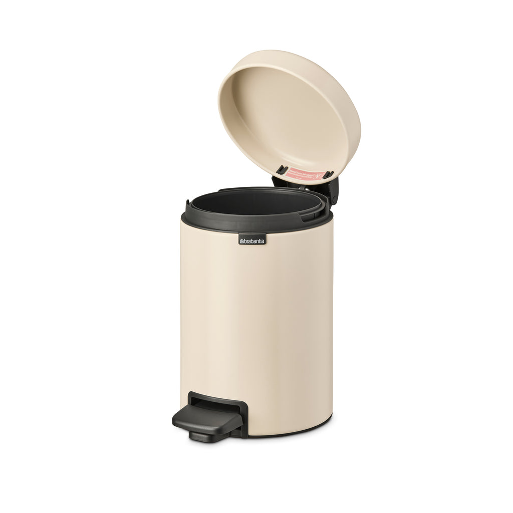 NewIcon Pedal Bin - Soft Beige 3L or 5L