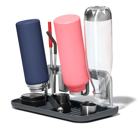 Dish Brush With Suction Cup Holder - Dark Grey