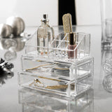 Cosmetic Organizer Box With 2 Drawers & 9 Departments - The Organised Store