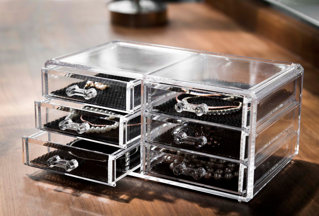 Cosmetic Organizer Box With 6 Drawers - The Organised Store
