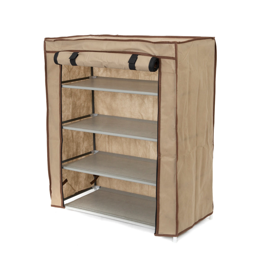 Covered 4 Tiered Shoe Unit
