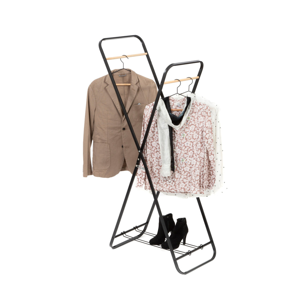 Black Clothes Rail X Shape
