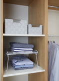 Fold and Stack Mesh Shelf- White Medium - The Organised Store
