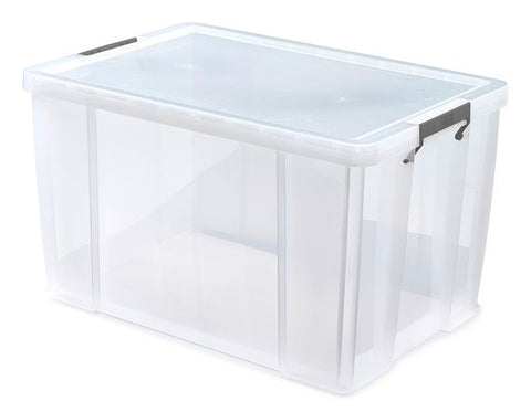 Nesta Christmas Storage Box 51L With Trays For 40 Baubles - Transparent Red