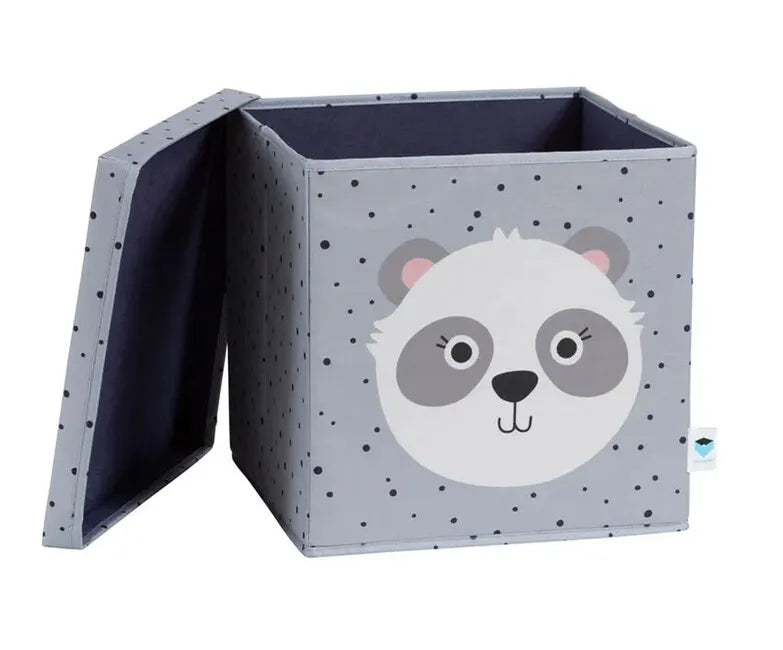 Kids Panda Toy Box with Lid