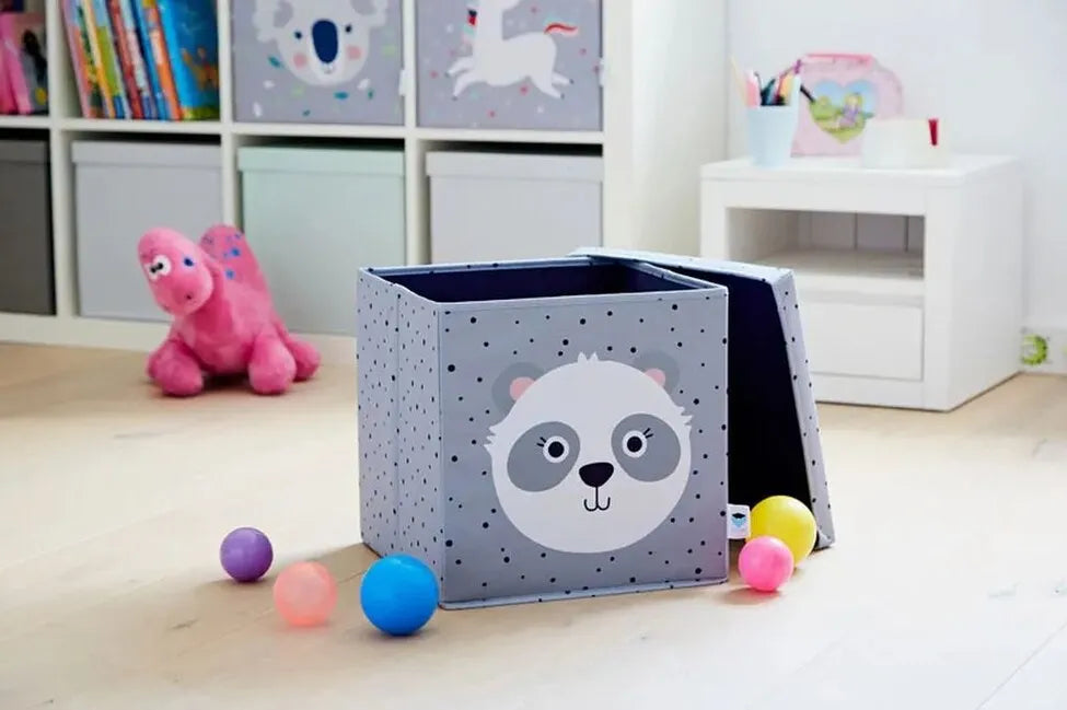 Kids Panda Toy Box with Lid