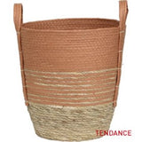 Round Seagrass Baskets-Natural & Coral- Various Sizes