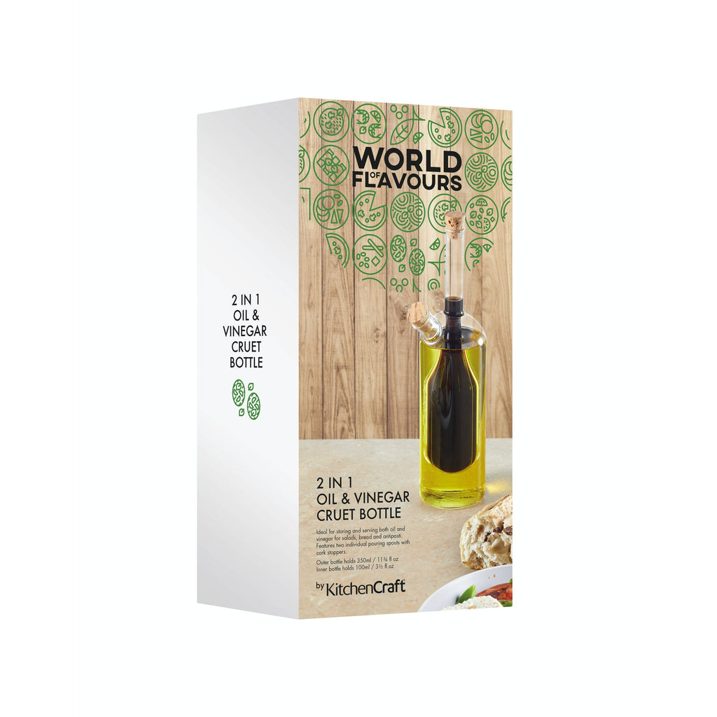 2 in 1 Oil & Vinegar Cruet Bottle