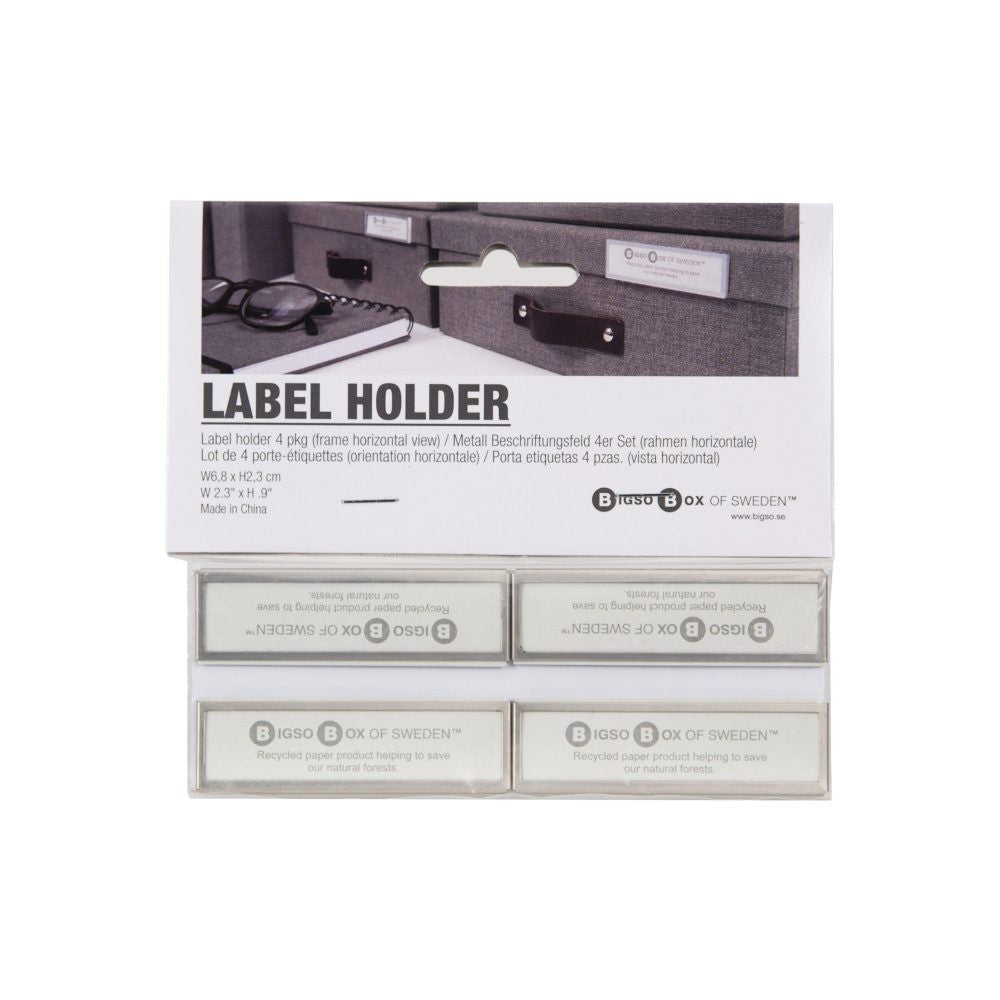 Bigso Label Holder- Pack of 4
