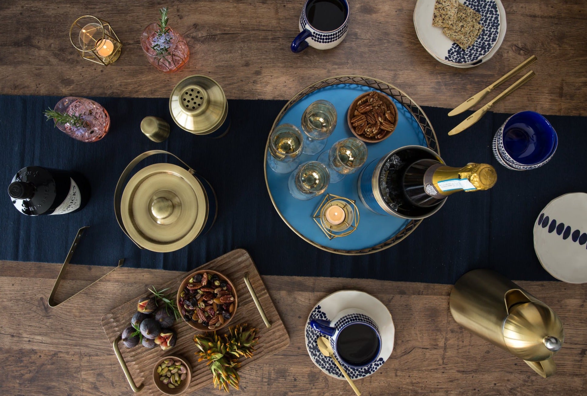 Brass Finish Serving Tray The Organised Store