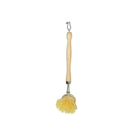 Living Nostalgia Bamboo Dish Scrubbing Brush with Round Handle