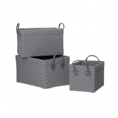 Seagrass & Paper Baskets-Natural & Black -Various Sizes