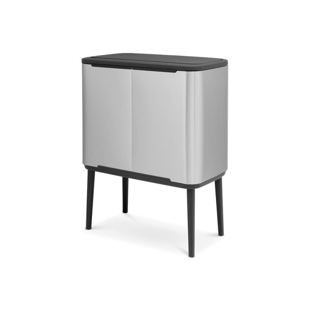 Bo Touch Bin With 1 Inner Bucket 36L Matt Steel - The Organised Store