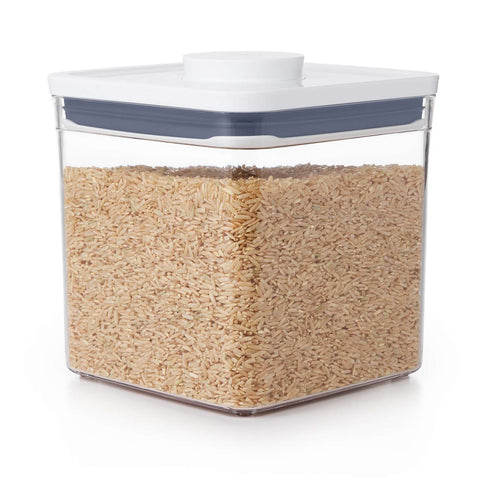 Square Stackable Canisters Mixed Size and Colour