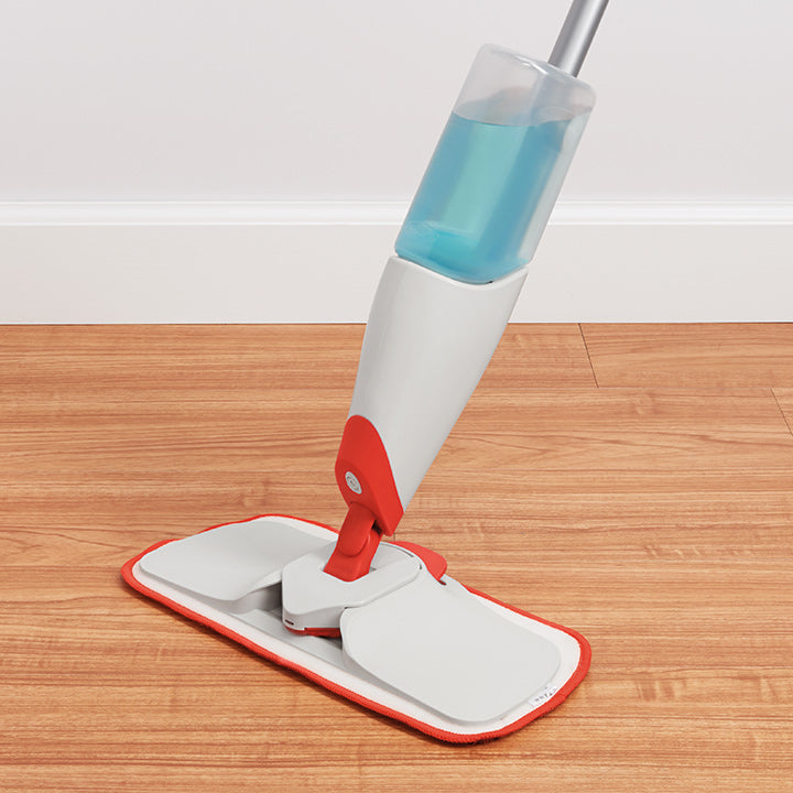 Microfiber Spray Mop with Slide-Out Scrubber