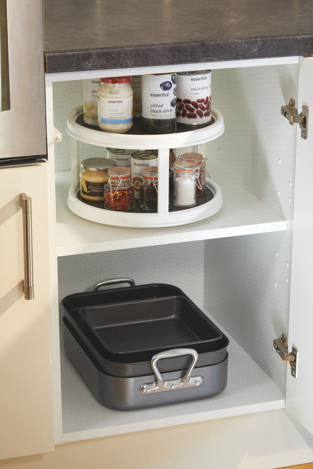 Copco Double Layer White Lazy Susan Food Storage Solution