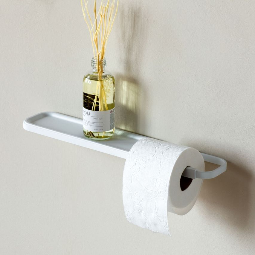 MindSet Toilet Rool Holder with Shelf-Fresh White