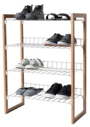 Shoe Cabinet With Seat Cushion Light Oak/Grey