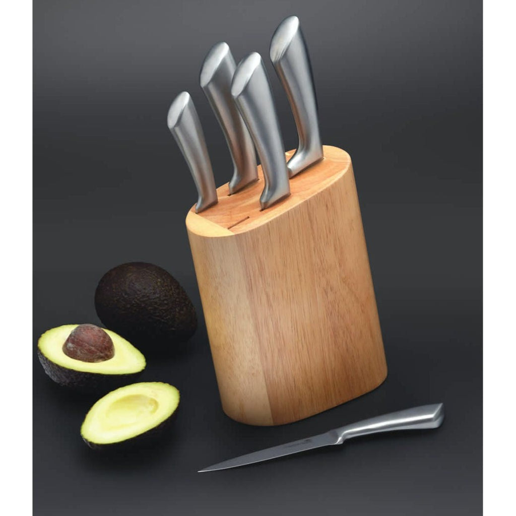 Masterclass 5 Piece Knife Set with Wooden Storage Block