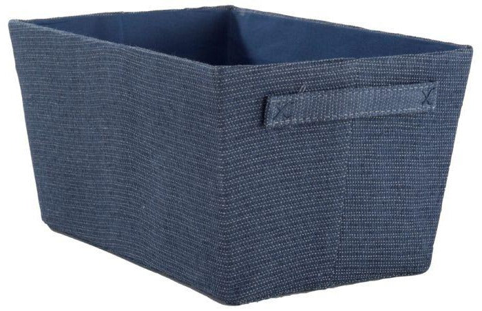 Rio WOVEN STORAGE BASKET - NAVY BLUE - The Organised Store