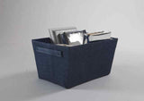 Rio WOVEN STORAGE BASKET - NAVY BLUE - The Organised Store
