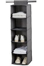 Closet Hanging Organiser- 5 shelves- Premium Quality - The Organised Store