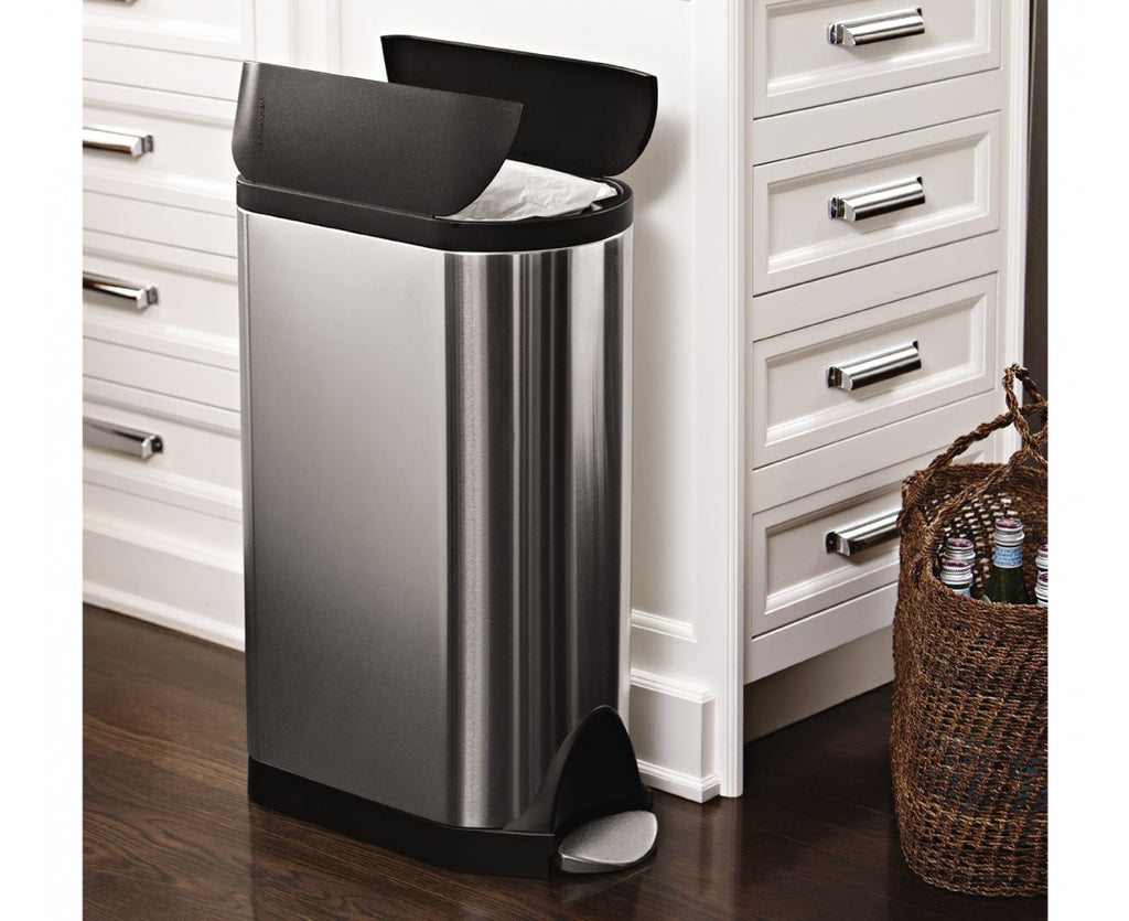 Butterfly Pedal Bin 30L Stainless Steel - The Organised Store