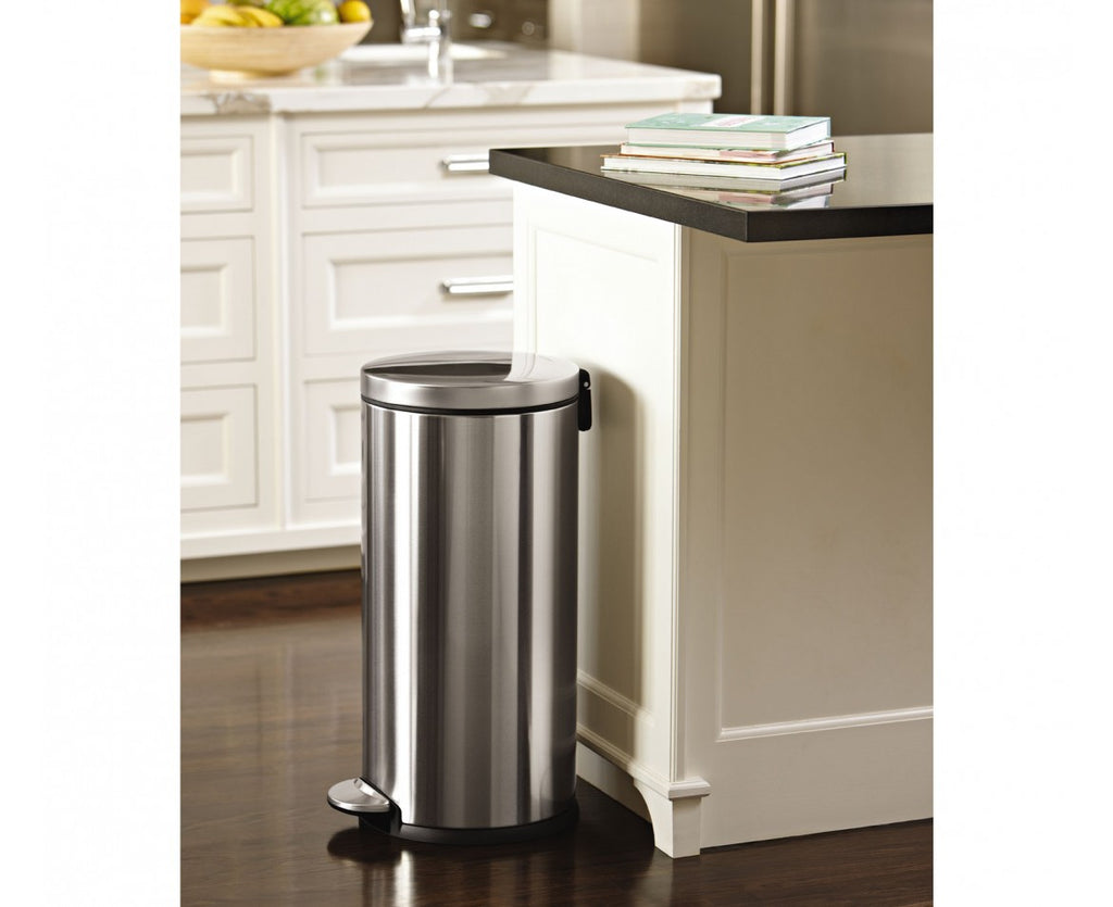 Pedal Bin Round 30L Delux Brushed Simple Human - The Organised Store