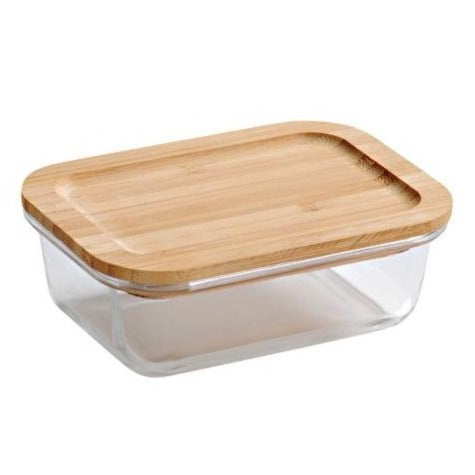 Storage Glass Container with Bamboo Lid - Various Sizes