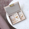 Stackers Mini Jewellery Lidded Box Taupe or Blush