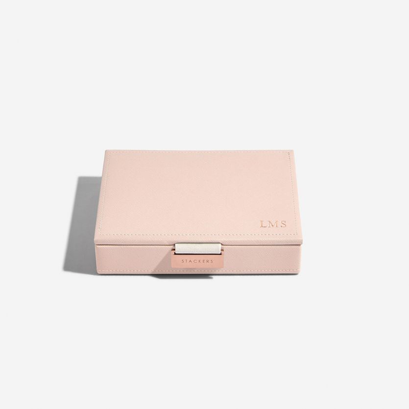Stackers Mini Jewellery Lidded Box Taupe or Blush - The Organised Store