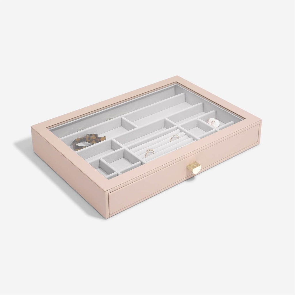 Supersize Ring Bracelet Drawer With Glass Lid-Various Colours