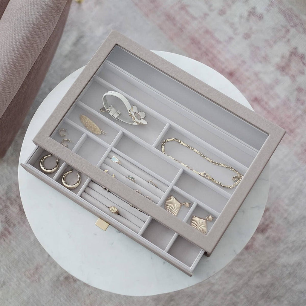 Supersize Ring Bracelet Drawer With Glass Lid-Various Colours