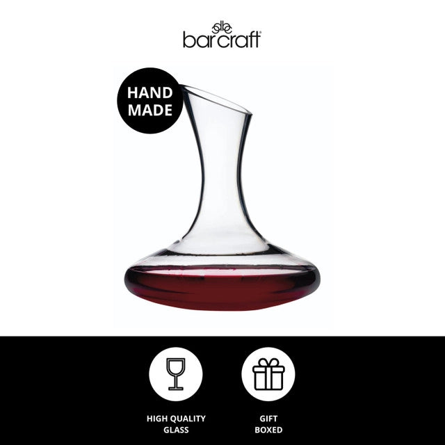 BarCraft Deluxe 1.5 Litre Glass Wine Decanter