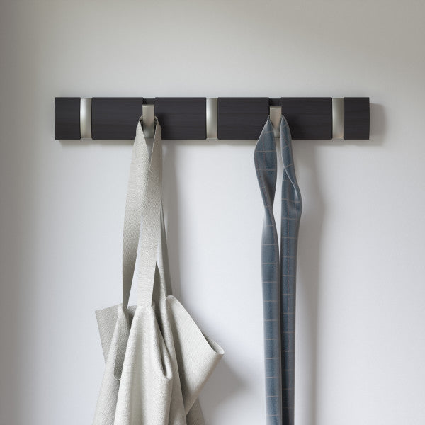 Flip 5 Hook Wall Mounted Coat Rack NEW The Organised Store