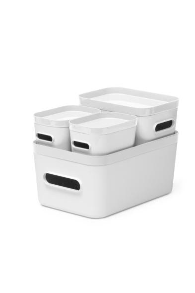 Smart Store Compact Lid White/Grey - The Organised Store