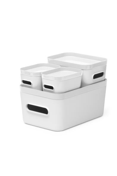 Smart Store Compact Lid White/Grey - The Organised Store